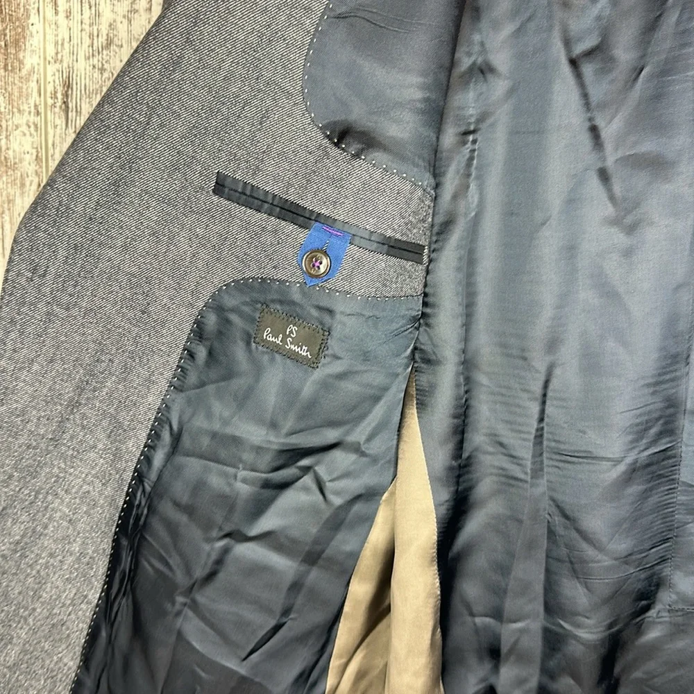 Paul Smith Double Button Blazer With Velvet Accents Sz 44